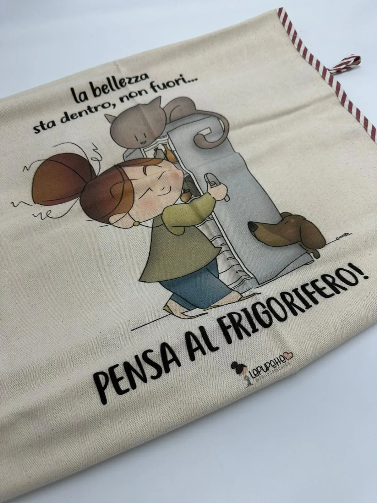 Set Strofinacci Cotone Le Pupette con Frasi Divertenti