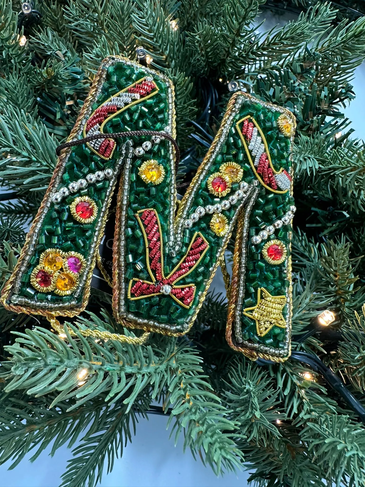 Decorazione Albero di Natale a Forma di Lettera ✨