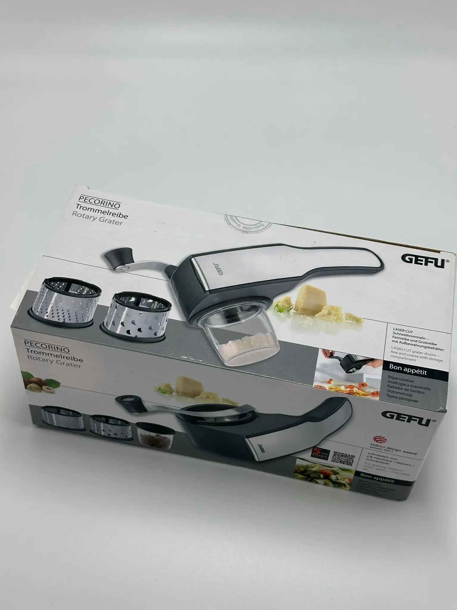 Grattugia Rotante per Formaggio Gefu con 3 Lame 🔪