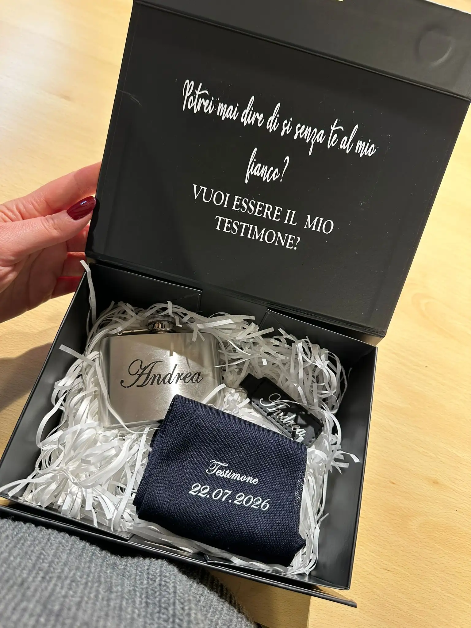 Box Regalo Testimone/Fratello – Set Elegante Personalizzato