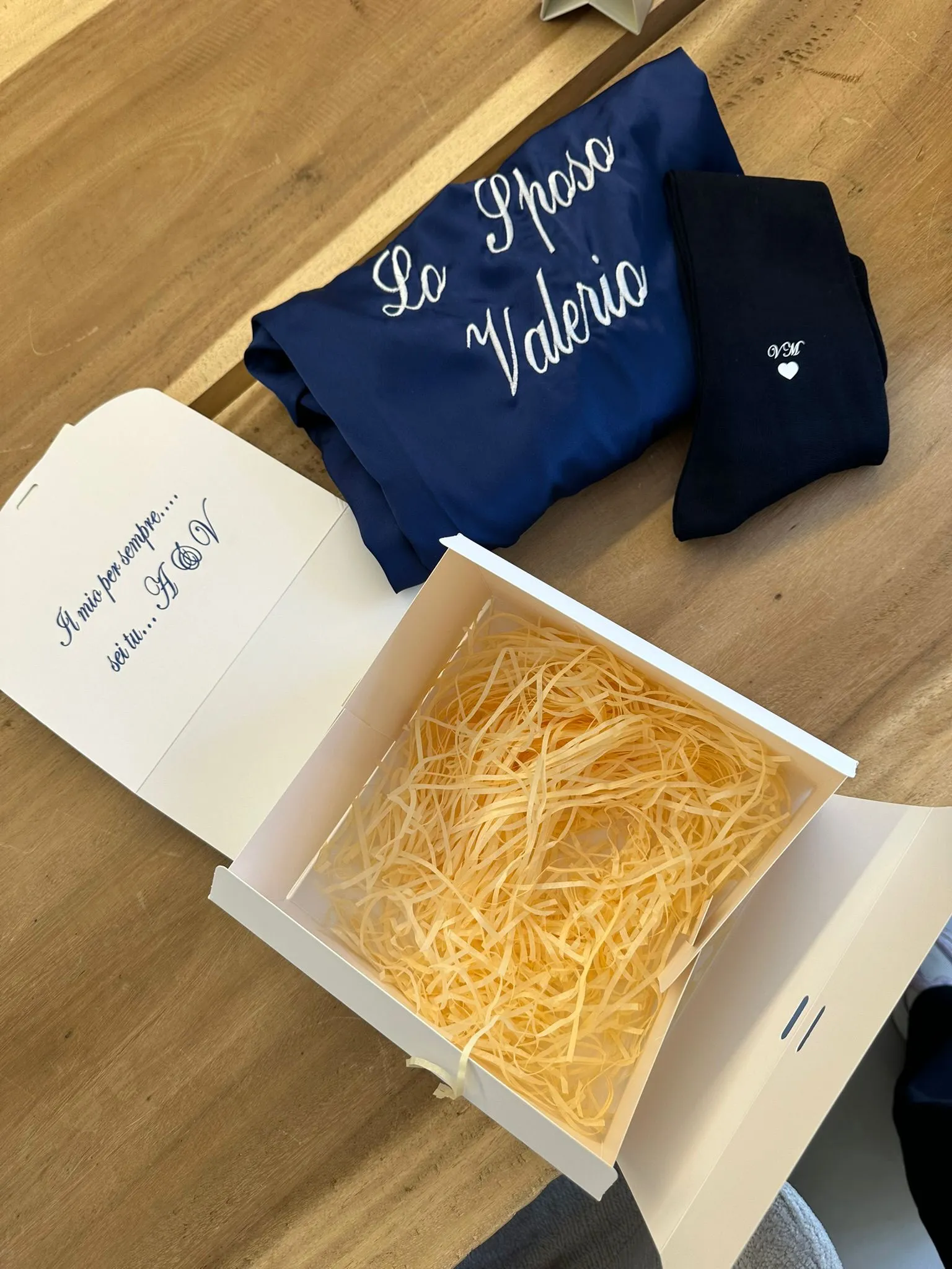 Set Uomo Personalizzato – Kimono in Raso & Calze in Filo di Scozia