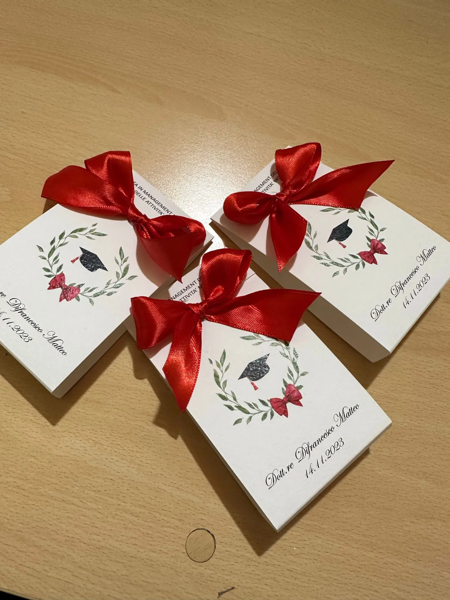 Confettata Laurea Personalizzata – Scatolina con Confetti Rossi